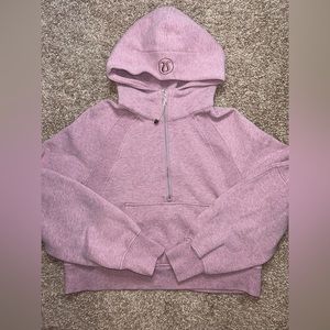 Lululemon Scuba Half-Zip XS/S in Heathered Pink Taupe- RARE!